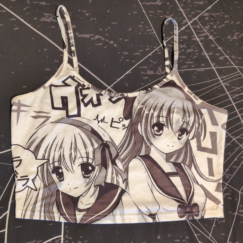 Anime Graphic Crop Top